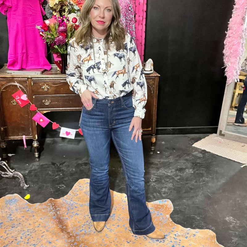 Jennifer Dark Denim Kimes Ranch Jeans - Country Lace Boutique