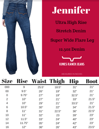 Jennifer Dark Denim Kimes Ranch Jeans - Country Lace Boutique