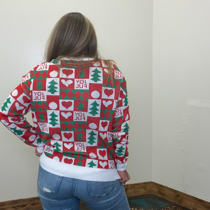 Joyful Christmas Long Sleeve Sweater - Country Lace Boutique