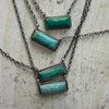 Kingman Turquoise Rope Detail Bar Sterling Silver Necklace - Country Lace Boutique