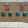 Kingman Turquoise Square Post Sterling Silver Earring - Country Lace Boutique