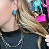 Kingman Turquoise with Fancy Detail Post Sterling Silver Earring - Country Lace Boutique