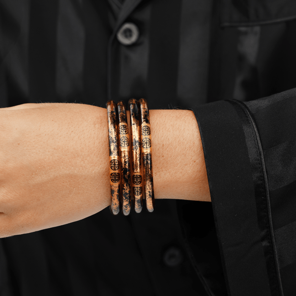 KOI Leopard All Weather Bangle® (AWB®) - Set of 4: Large - Country Lace Boutique
