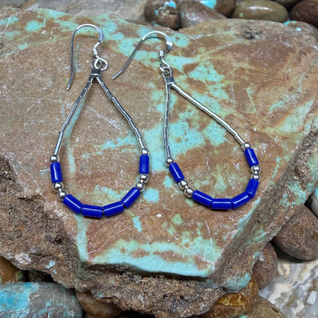 Lapis French Hook Sterling Silver Earring - Country Lace Boutique