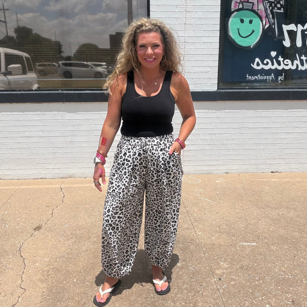 Leopard print Wild West Baggy Harem pants - Country Lace Boutique