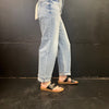 Light Wash Mid Rise Ankle Boyfriend Turn Cuffed Risen Jeans - Country Lace Boutique