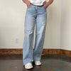 Light Wash Mid Rise Trouser Barrel Risen Jeans - Country Lace Boutique