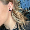 Little Black Crystal Stud Fashion Earring - Country Lace Boutique