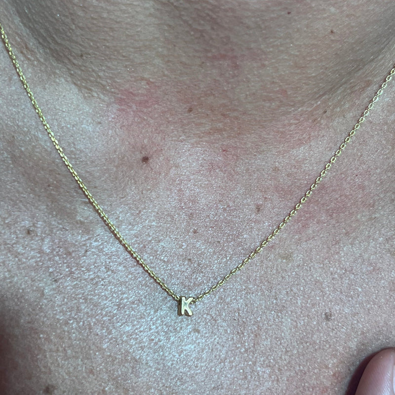 Little Gold Initial Fashion Necklace - Country Lace Boutique