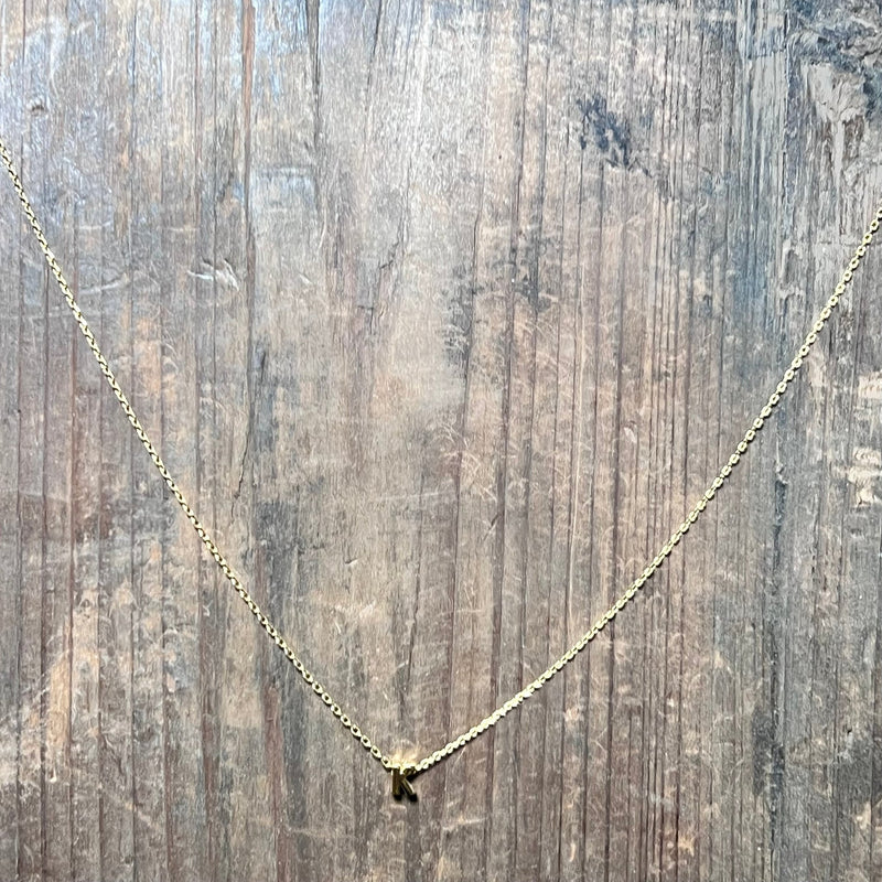 Little Gold Initial Fashion Necklace - Country Lace Boutique