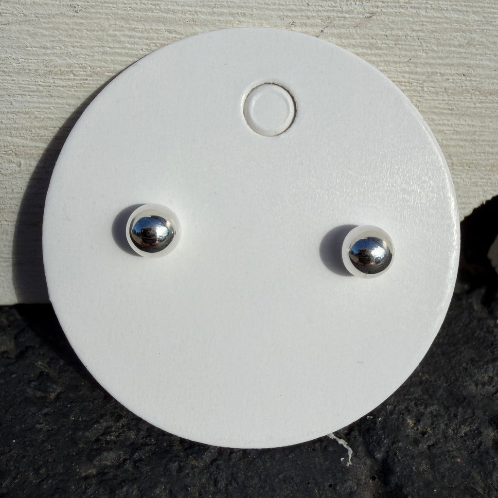 Little Shiny Silver Post Stud Fashion Earrings - Country Lace Boutique