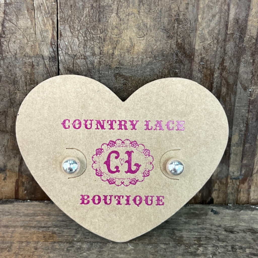 Little Silver Post Stud Fashion Earrings - Country Lace Boutique