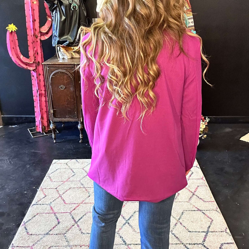 Magenta Purple Blazer - Country Lace Boutique