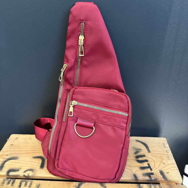 Maroon Cross Body Sling Purse - Country Lace Boutique