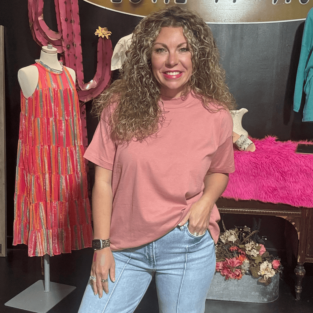 Mauve Hi Lo T Shirt - Country Lace Boutique