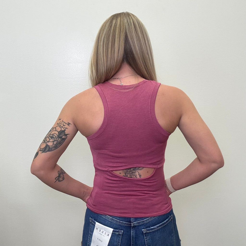 Mauve Super Soft Mono B Tank Top - Country Lace Boutique