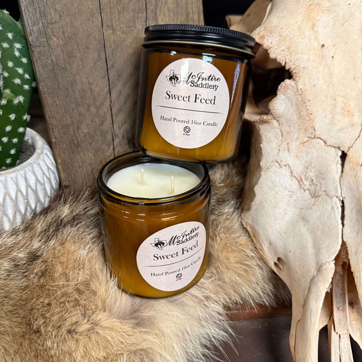 McIntire Saddlery Candle 16 oz - Country Lace Boutique