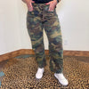 Mid Rise Cropped Relaxed Camo Barrel Risen Jeans - Country Lace Boutique