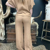 Mocha Tan Waffle Soft Pants - Country Lace Boutique