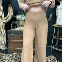 Mocha Tan Waffle Soft Pants - Country Lace Boutique