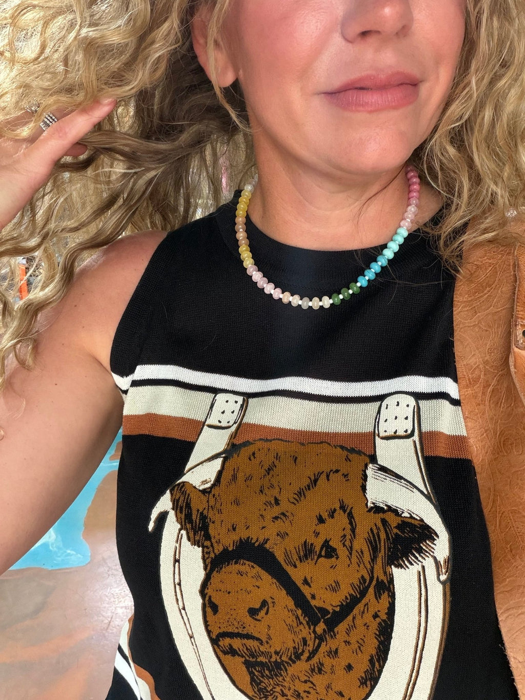Multicolor Beaded Necklace - Country Lace Boutique