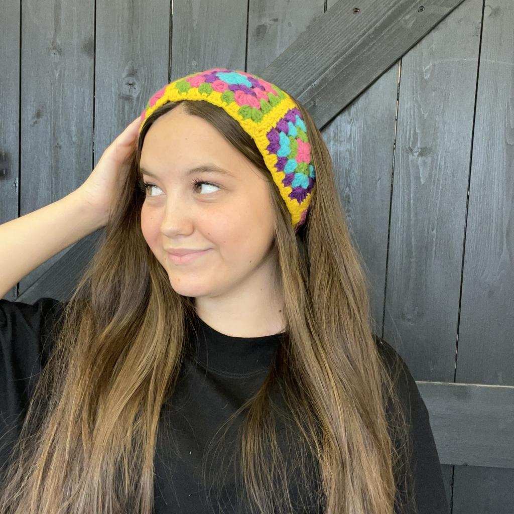 Mustard Yellow Crochet C.C. Head Wrap - Country Lace Boutique