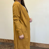 Mustard Yellow Open Front w/ Pockets Long Sleeve Cardigan - Country Lace Boutique