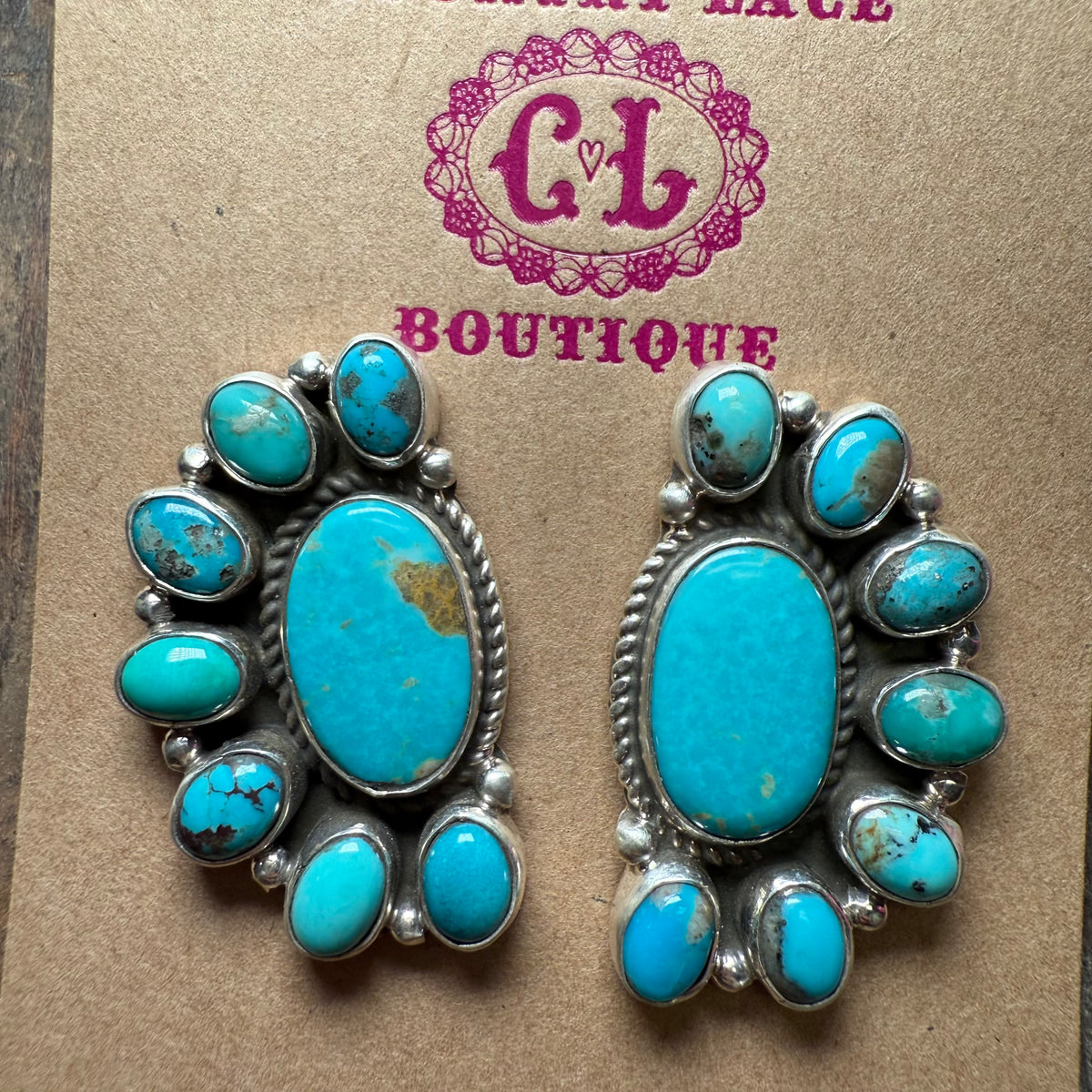 nativemadeturquoisehalfclusterearrings