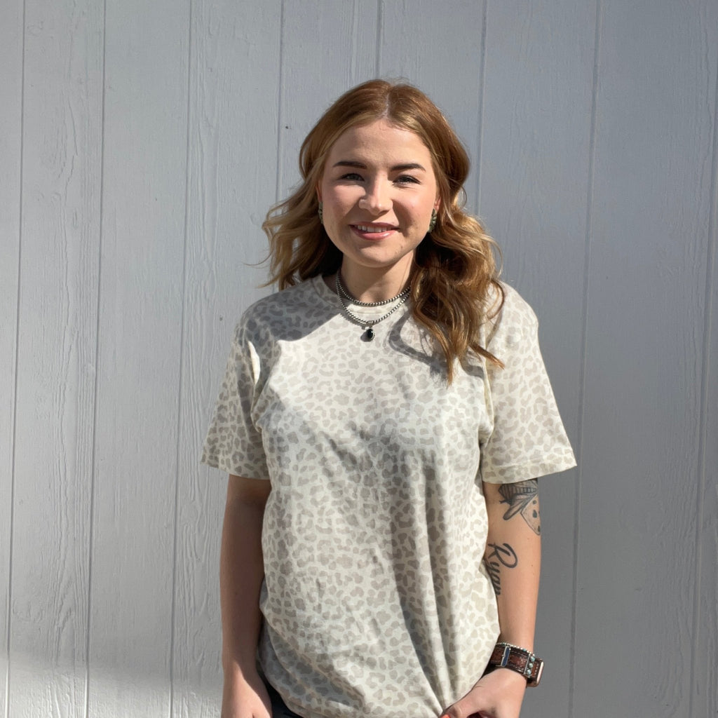 Natural Leopard T-Shirt - Country Lace Boutique