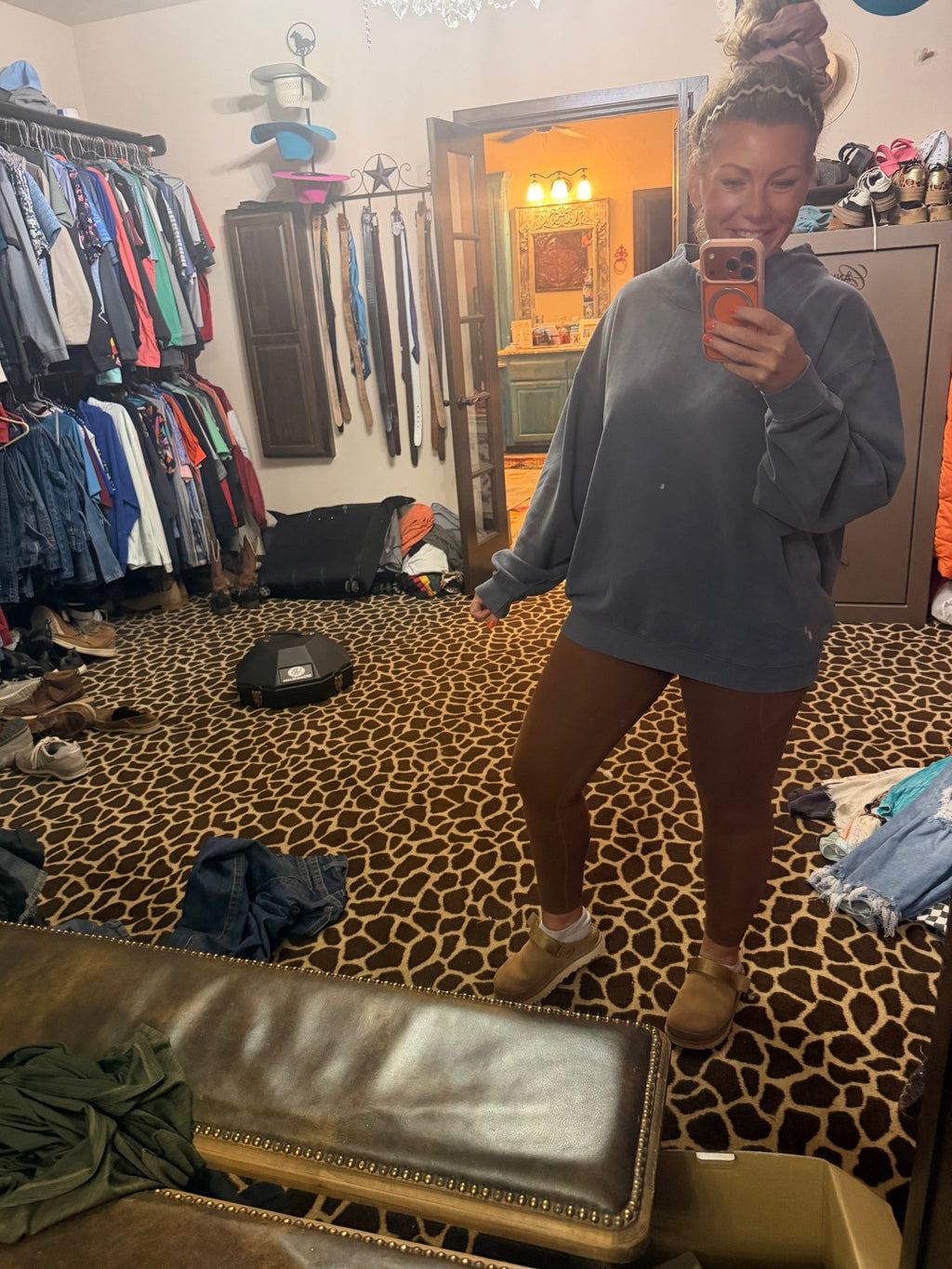 Navy Mock Neck Oversized Sweatshirt - Country Lace Boutique