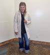 Oatmeal Cream Embossed Long Sleeve Swing Cardigan/Jacket - Country Lace Boutique
