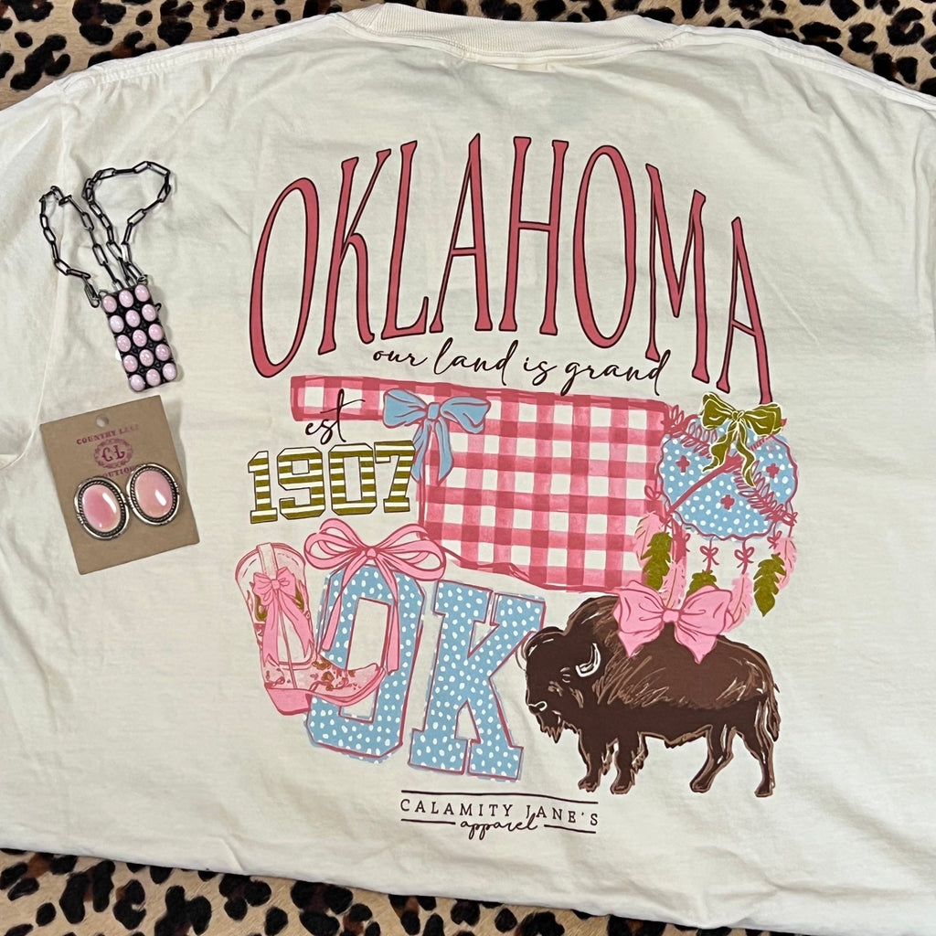 Oklahoma Cream Storyboard Short Sleeve Comfort Color T-shirt - Country Lace Boutique