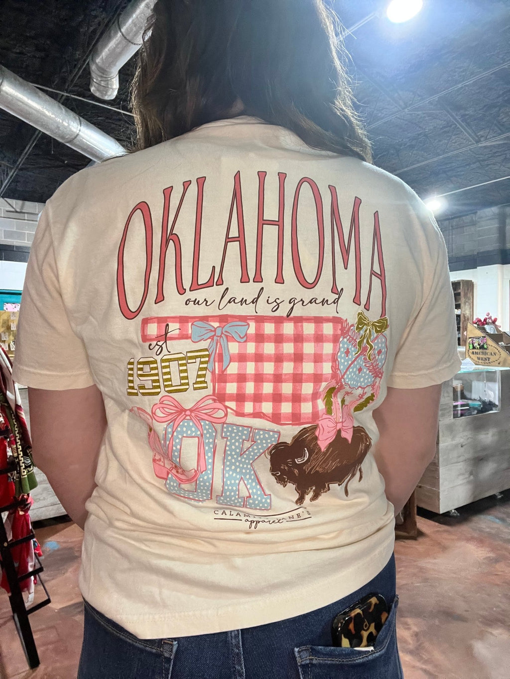 Oklahoma Cream Storyboard Short Sleeve Comfort Color T-shirt - Country Lace Boutique