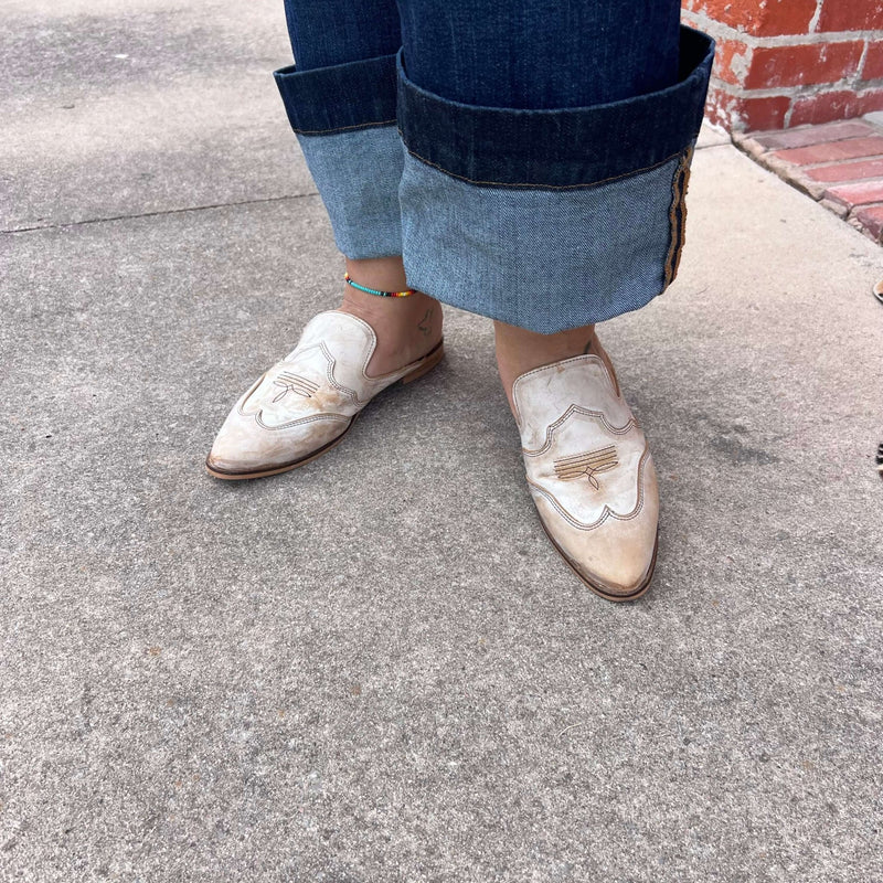 Old Wax Camel Adaire Flat Mule Slip On - Country Lace Boutique