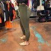 Olive Green Silky Leggings Pants - Country Lace Boutique