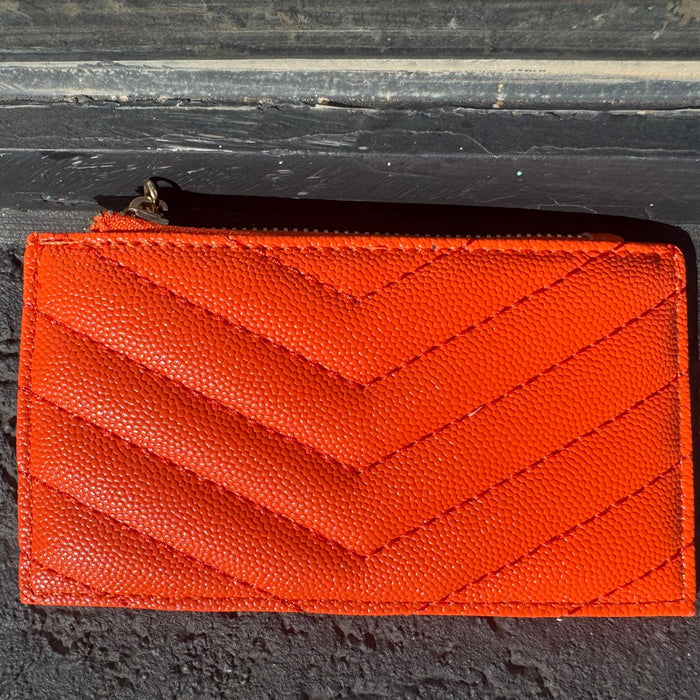 Orange Game Day Card Wallet - Country Lace Boutique
