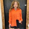 Orange Long Sleeve with Front Pocket Top - Country Lace Boutique
