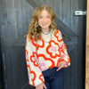 Orange & Pink Flower Power Sweater - Country Lace Boutique