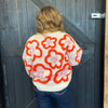 Orange & Pink Flower Power Sweater - Country Lace Boutique