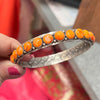 Orange Spiny Gorgeous Bangle Sterling Silver Bracelet - Country Lace Boutique