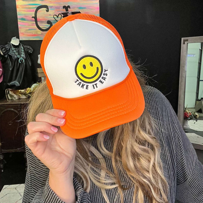 Orange Take It Easy Hat - Country Lace Boutique