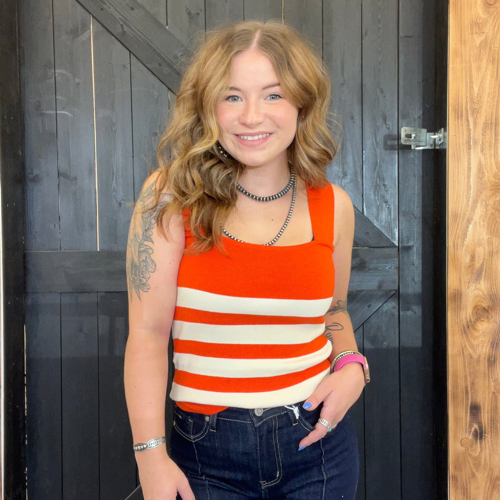 orangeandwhitetanksquareneck