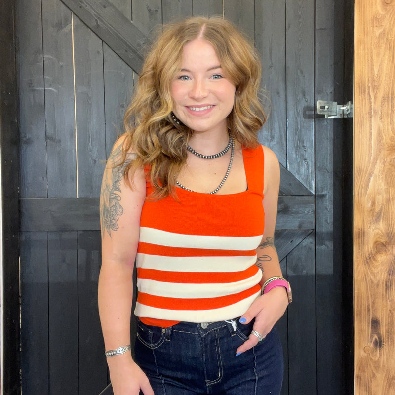 orangeandwhitetanksquareneck