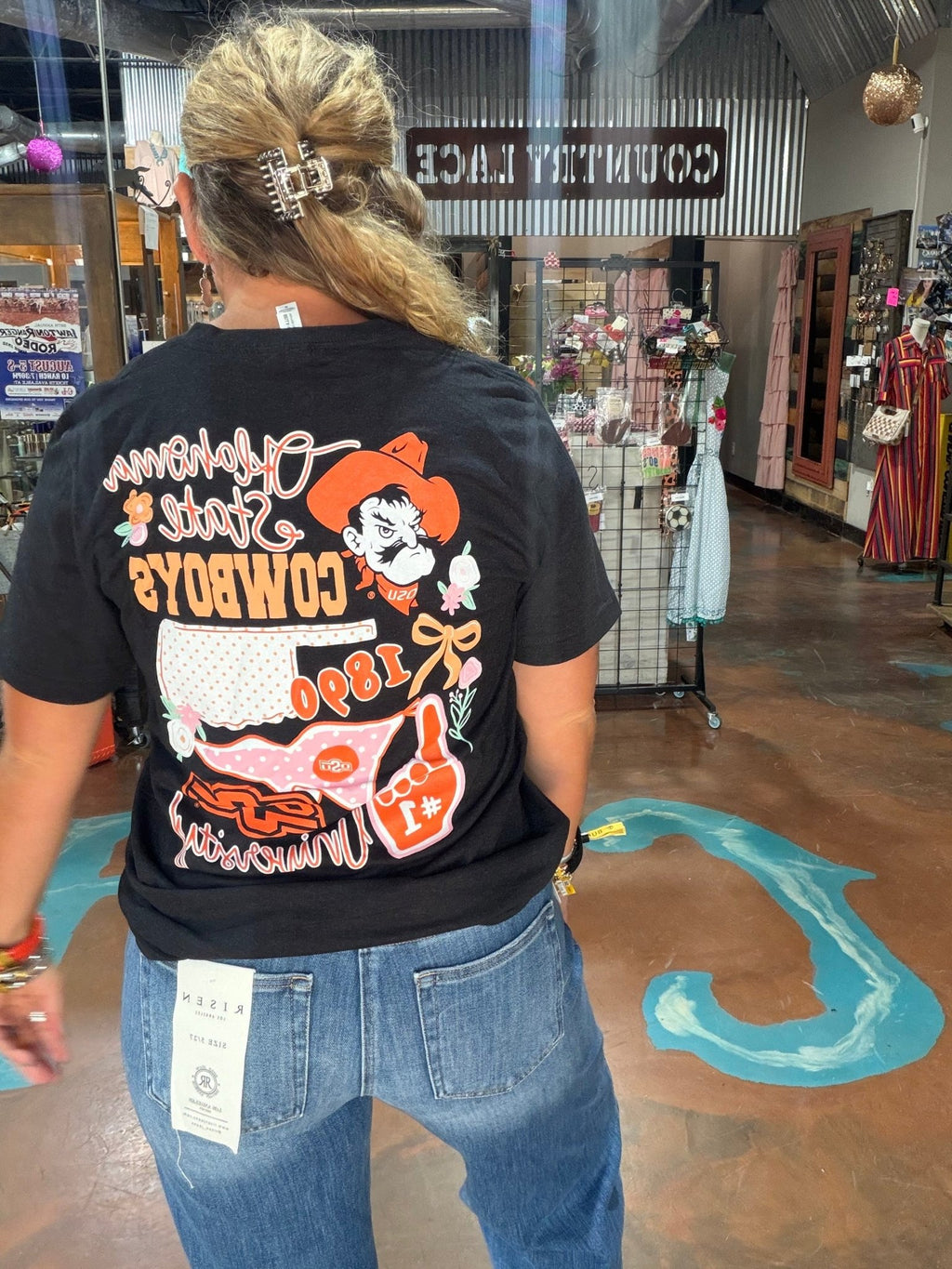 OSU 2026 Storyboard Heathered Black V Neck T- Shirt - Country Lace Boutique