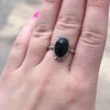 Oval Black Onyx with Ball Detail Sterling Silver Ring - Country Lace Boutique
