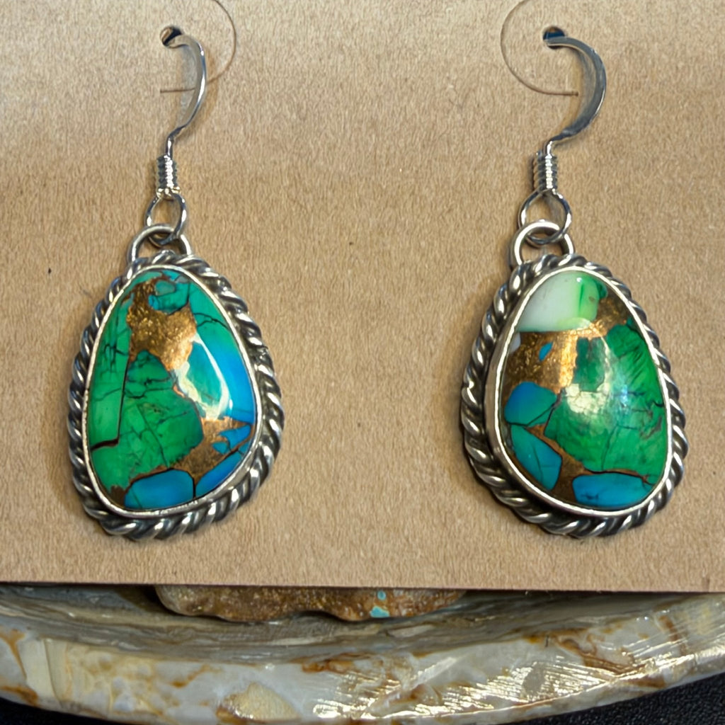 Peacock French Hook Sterling Silver Earring - Country Lace Boutique