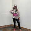 Pink Animal Print W/ Pink Cherry Long Sleeve Sweatshirt - Country Lace Boutique