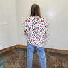 Pink Animal Print W/ Pink Cherry Long Sleeve Sweatshirt - Country Lace Boutique