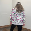 Pink Animal Print W/ Pink Cherry Long Sleeve Sweatshirt - Country Lace Boutique