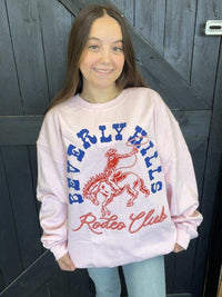 Pink Beverly Hills Cowgirl Sweatshirt - Country Lace Boutique